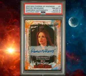 Upper Deck Marvel Dr Strange Multiverse Of Madness Rachel McAdams Auto 10 PSA 8 - Picture 1 of 2
