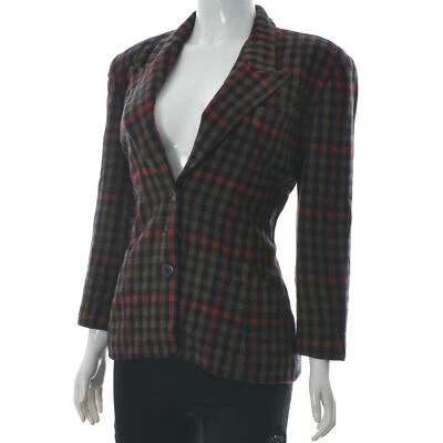 Blazer retro de sarga a cuadros Escada By Margaretha Ley para mujer de dos botones Foto 1 de 4