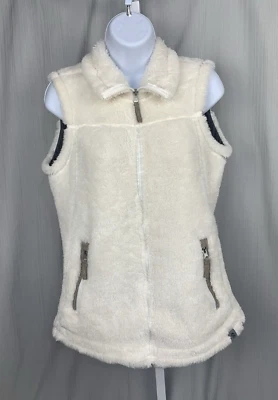 Free Country, Chaleco para Mujer, Suave, Cremallera Completa, Crema, Pequeño Foto 1 de 4