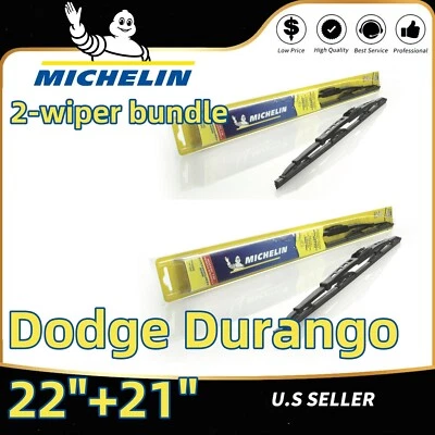 Paquete de 2 escobillas limpiaparabrisas premium para todo clima - aptas para Dodge Durango 2011+ - 35220/35210 Foto 1 de 4