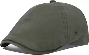 Cotton Washing Flat Cap Cabbie Hat Gatsby Ivy Irish Hunting Newsboy - Picture 1 of 7