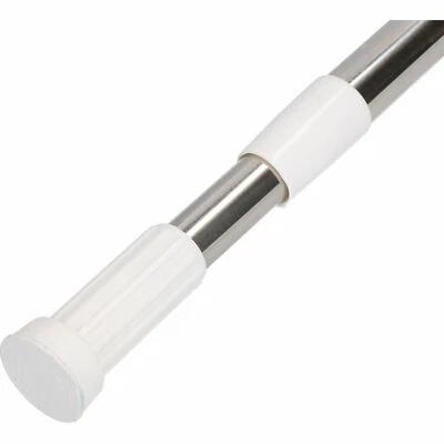 Riel de ducha recto telescópico extensible cromado de 1250-2300 mm poste ajustable Foto 1 de 3