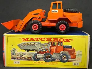 Matchbox Kingsize K3-B2: Hatra Tractor Shovel (VNM) with Type K4 Box (MINT) - Picture 1 of 7