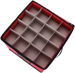 Christmas Ornament Storage Box,12 x 12 Inch 4 Layer Xmas Storage Containers - Picture 1 of 8