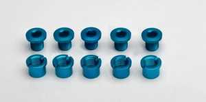 Vuelta Alloy Chainring Bolt Set 8mm Double Blue - Picture 1 of 1