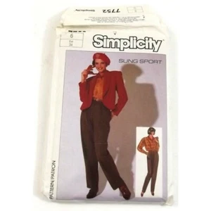 Simplicity 7752 Misses Shirt Pants Lined Jacket Sewing Pattern Uncut Size 6 - Picture 1 of 2