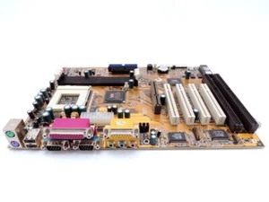 ECS P6BAP-A+ Rev 2.x ATX Vintage Mainboard VIA VT82C693A Sockel 370 Motherboard - Bild 1 von 1