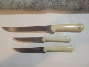 3 Chef's Collection Stainless Steel Knives 1 Chef Knife And 2 Steak Knives - Picture 1 of 3