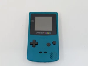Nintendo Game Boy Color Teal Blue CGB-001 Console Authentic Tested Working - Picture 1 of 14