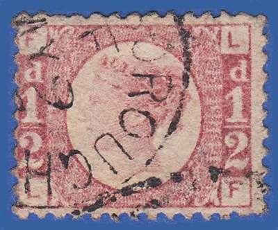 GB QV 1870 1/2d ROSE PLATE 11 LF SG49 GU + CDS - Image 1 of 2