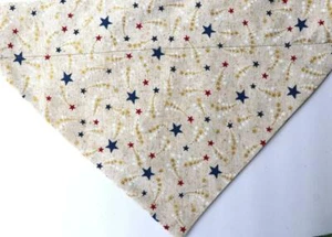 Dog Bandana slip over the colla Scarf, fourth of July, Patriotic Red Blue Stars - Picture 1 of 4