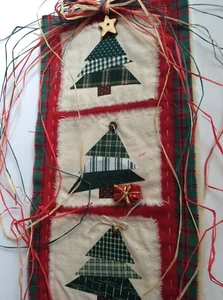Christmas Tree Gift Wall or Table Decor Quilted 5" X 10-1/2” Rustic Handmade USA - Picture 1 of 3