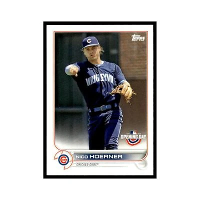 Nico Hoerner 2022 Topps Opening Day #147 Chicago Cubs Baseball Card NM - Image 1 of 3