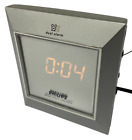 Philips Elegant Clock Radio Dual Alarm AJ3230 Mirrored Finish Used - C16 O819