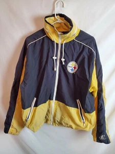 Vintage Logo Athletic Pittsburgh Steelers NFL Windbreaker Jacke mit Kapuze - Bild 1 von 10