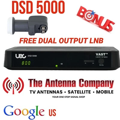 VAST Decoder Satellite Receiver UEC Altech 2024 UEC DSD 5000 RV  free LNB - Image 1 of 4