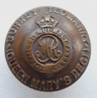 WW1 Surrey Yeomanry Queen Mary's Regiment Officers 25 mm Button By Jennens & Co