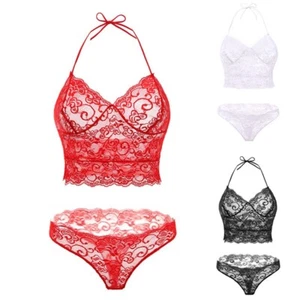 Exquisite Lace Bra and Panties Set Perfect Sleepwear and Undergarments - Picture 1 of 11