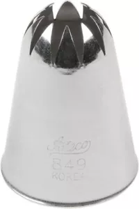 849 CLOSED STAR PASTRY TIP .69'' OPENING DIAMETERSTAINLESS STEEL BY - Picture 1 of 3
