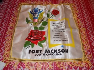 Funda de almohada militar vintage Fort Jackson SC esposa - Imagen 1 de 1