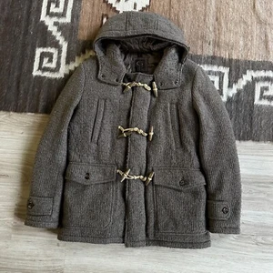 Gimo's Real Down Men's Puffer Wool Poly Duffle Coat Jacket Size L - Picture 1 of 12