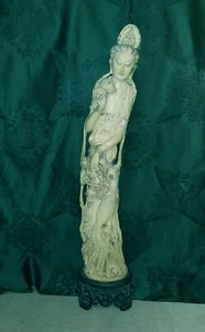 ALTE CHINESISCHE KAISERFIGUR ULANARA QUING DYNASTIE ARTEFAKT 60ER JAHRE AUS HARZ - Bild 1 von 18