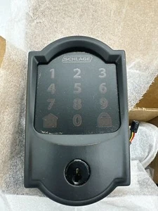 Schlage Encode Smart WiFi Deadbolt with Camelot Trim Aged Bronze BE489WB CAM - Picture 1 of 6