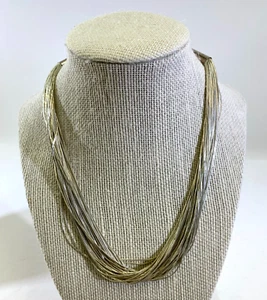 Southwestern Sterling Liquid Silver 50 Strand 18" Necklace 38g Charity 15-DS32 - Picture 1 of 6
