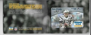 New England Patriots, Brady, Dillon, McGinest Kreditkarte Promo Visa & Ordner  - Bild 1 von 6