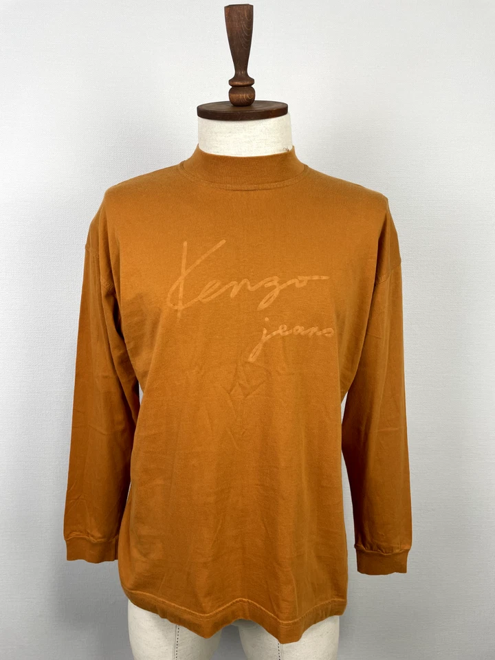 Sudadera de Colección KENZO Jeans Naranja Manga Larga Logo Grande Elastizada Para Hombre Talla L Foto 1 de 4