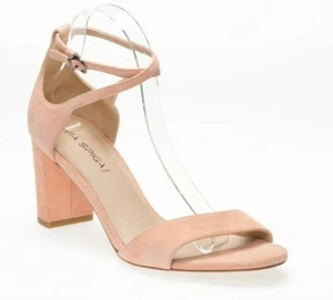 Via Spiga Women Wendi Block Heel Dress Sandal Salmon Size 9.5 M US 545170 - Picture 1 of 7