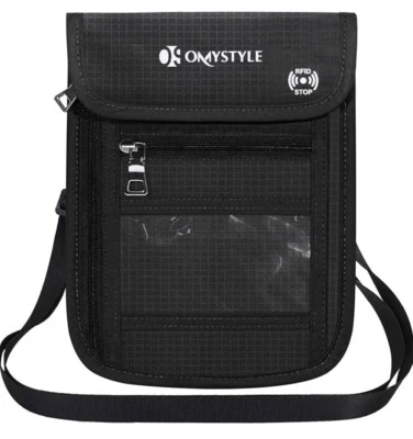 Portador Estuche Cartera Para Pasaporte Tarjetas De Crédito Bloqueo RFID Seguro - Image 1 of 4