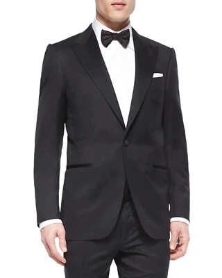 $2,995 ERMENEGILDO ZEGNA - PEAK LAPEL Esmoquin Cena Chaqueta 1 Pieza - 46L Foto 1 de 4