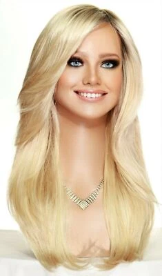 Peluca Amanda Mono Top - Rubia Laguna, Estilo Largo Recto, Cabello Sintético Foto 1 de 4