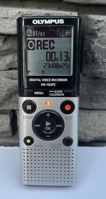 Olympus VN-702PC 2GB Flash Memory Handheld Digital Voice Recorder Works - Image 1 of 4