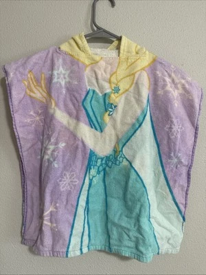 Disney Frozen Elsa And Anna Cape Hood Beach Bath Towel 37x19 - Image 1 of 4