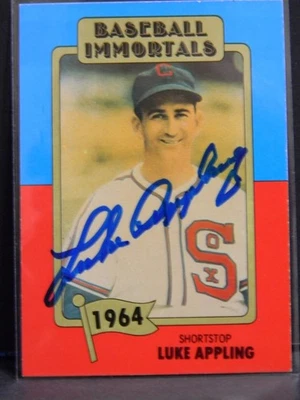 RARE Baseball Immortals on card auto Luke Appling HOF 1964 White Sox #4 JSA COA - Image 1 of 4