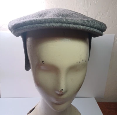 Chapéu de pele angorá vintage design Kangol boina furgora Reino Unido cinza P-M JB1C - Imagem 1 de 4