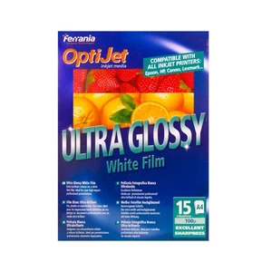 Ferrania OptiJet Ultra Brillossy White Film A4 papel fotográfico chorro de tinta foto foto - Imagen 1 de 2