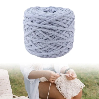 Hilo de chenilla grueso hilo voluminoso para hacer felpa ganchillo proyectos cojín Foto 1 de 2