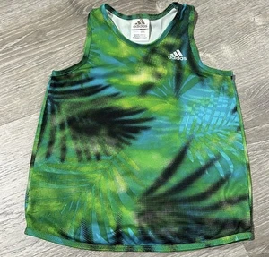 Girls Adidas Athletic Active Racerback Tank Size 6x Green Black - Picture 1 of 5