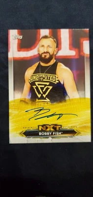 2020 Topps WWE NXT Bobby Fish  Autograph Card  Auto AEW - Image 1 of 2