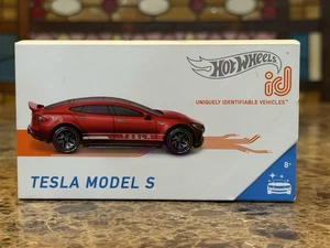 Hot Wheels iD Tesla Model S Factory Fresh Series 1 Red Die-Cast Car New in Box - Picture 1 of 9