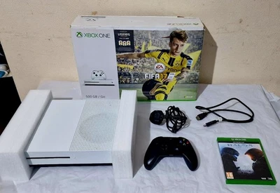 Xbox One S FIFA 17 Limited Edition White Console BOXED with Game - Xmas Gift - Image 1 of 4