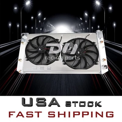 Radiador 3 filas + cubierta + ventilador apto para Chevrolet G20 G30 P30 Blazer 1500 Suburban V2500 V8 Foto 1 de 4