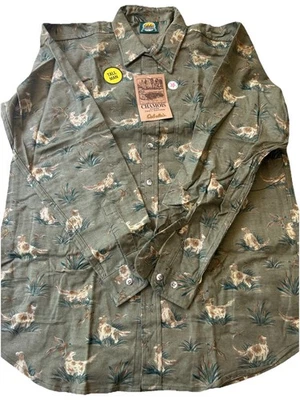 Cabela's Retriever Dog Chamois Button Up Shirt XLT English Setter Hunting - Image 1 of 4