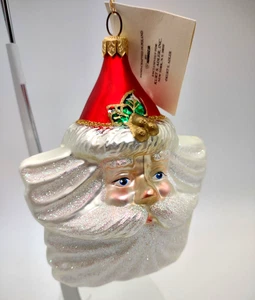 Vintage Kurt Adler Polonaise funkelnder Stern Weihnachtsmann mundgeblasen Weihnachtsschmuck - Bild 1 von 7