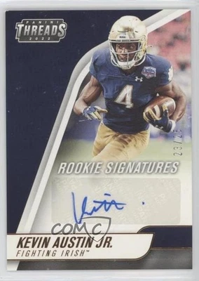 2022 Panini Chronicles Draft Picks Bronze /25 Kevin Austin Jr #TH-KAJ Auto RC - Image 1 of 2