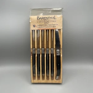 Barenthal Steak Knives  Laguiole Stainless Steel Set France 6 Pc Vtg. Bee design - Picture 1 of 5