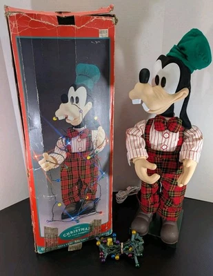 Disney Christmas Goofy 27" animado musical telco motionette 1995 leer desc Foto 1 de 4